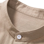 Ensemble — chemise en lin et viscose & short rayé à cordon en lin et coton