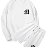 Ensemble — sweat à col rond à imprimé lettres & short
