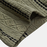 Ensemble — chemise jacquard rayée géométrique & pantalon texturé froissé