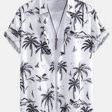 Ensemble — chemise à imprimé palmiers tropical & short de bain à cordon