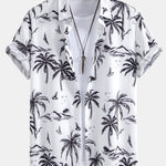 Ensemble — chemise à imprimé palmiers tropical & short de bain à imprimé rayé