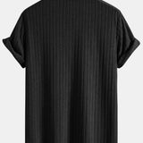 Ensemble — chemise cubaine en éponge rayée & short en éponge rayé