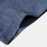 Ensemble Capucine — chemise texturée à deux poches & pantalon en lin à jambe droite