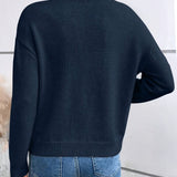 Maëlys | Pull à col V bordé d'un galon
