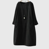 Grace — Robe Midi en Velours Côtelé Détendue