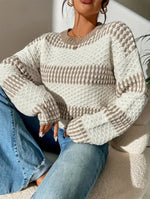 Cécile | Pull douillet à rayures et coupe ample