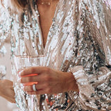 Tiphaine | Blouse à sequins et col V