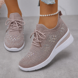Sixtine | Baskets orthopédiques compensées pailletées