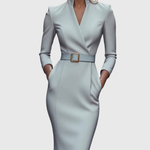 Camille — La Robe Maxi Power Ceinturée