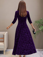 Robe d'Élégance en Velours pour les Fêtes