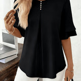 Colette | Blouse à volants et manches évasées