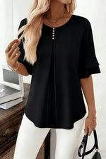 Colette | Blouse à volants et manches évasées