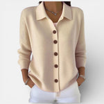 Rosalie | Blouse en maille à col polo et boutonnage