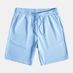 Ensemble — chemise côtelée à col cubain profond coupe ajustée & short côtelé à cordon