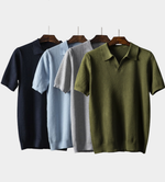 Elijah | Textured knit polo shirt