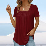 Apolline | Blouse fluide à encolure carrée