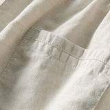 Ensemble — chemise cubaine texturée géométrique à manches courtes & pantalon en lin