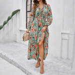 Lydie | Robe élégante à motif fleuri