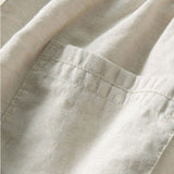 Ensemble — polo crocheté à col V coupe décontractée & pantalon en lin à jambe droite