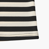 Horizontal Stripe Polo with Contrast Collar