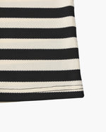 Horizontal Stripe Polo with Contrast Collar