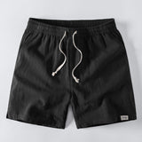 Ensemble — chemise en lin à manches courtes & short à cordon en lin mélangé