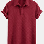 Ensemble — polo jacquard géométrique & short jacquard géométrique