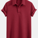 Ensemble — polo jacquard géométrique & short jacquard géométrique