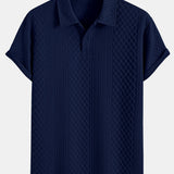 Ensemble — polo jacquard à losanges géométriques & short