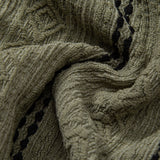 Ensemble — chemise jacquard rayée géométrique & short texturé froissé à cordon