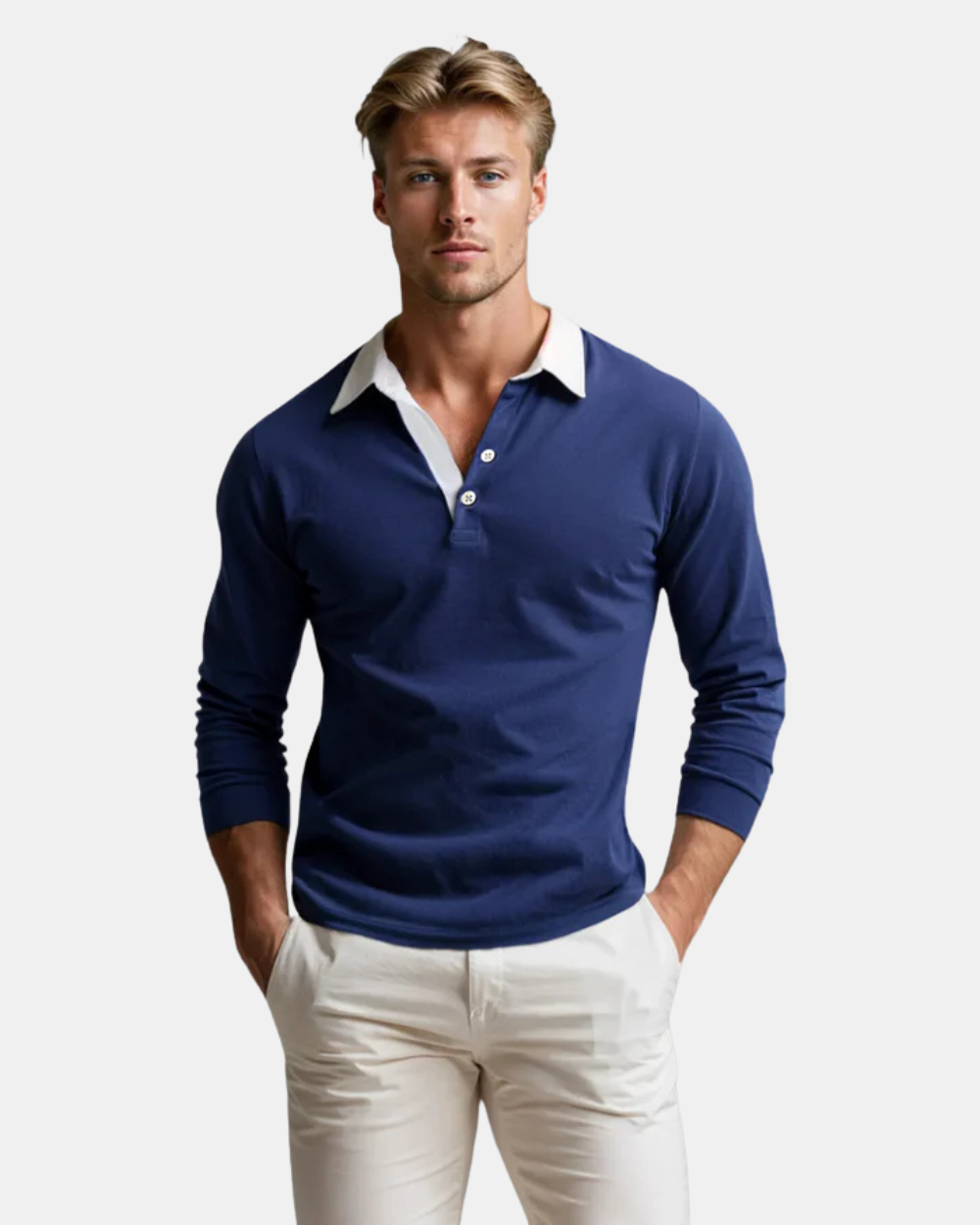 KNIT POLO SWEATER FOR MEN