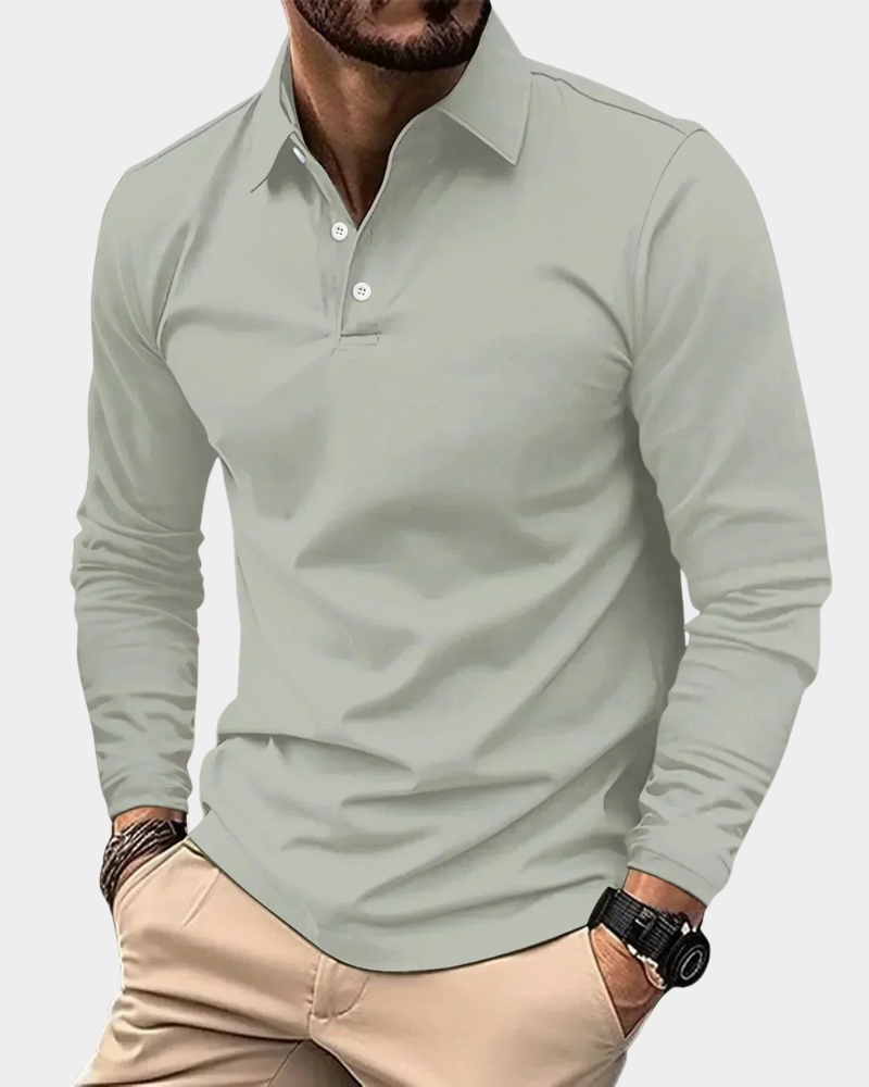 Adrian | Modern long-sleeved polo shirt