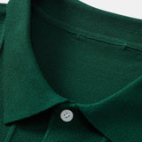 Ensemble — polo en maille jacquard rayée & pantalon fuselé coupe slim