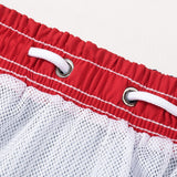Ensemble — chemise à imprimé nautique & short de bain à rayures verticales et cordon