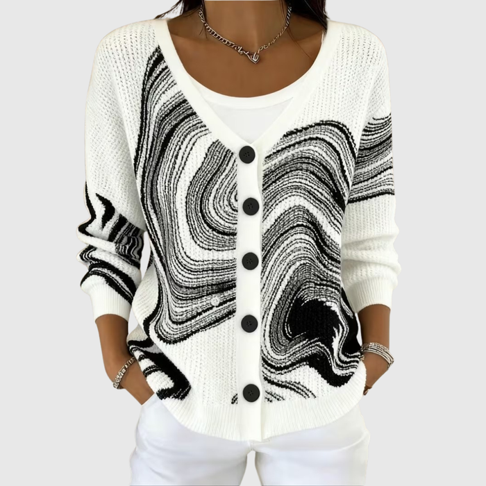 Cardigan en Maille Confortable Boutonné