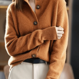 Claire — Cardigan en Cachemire Style Rétro