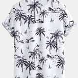 Ensemble — chemise à imprimé palmiers tropical & short de bain à imprimé rayé