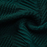 Ensemble — polo zippé en maille texturée à losanges & pantalon fuselé