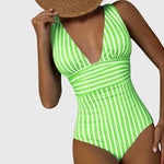 Sidonie — Maillot de bain une pièce à rayures avec soutien