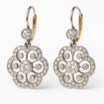 Madeleine – Boucles d’oreilles vintage avec mandala en cristal