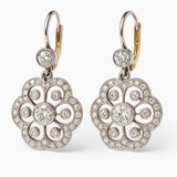 Boucles d’oreilles vintage avec mandala en cristal