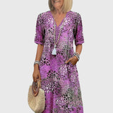 Bella — Robe Midi Florale Élégante