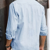 BUTTON LAPEL SHIRT FOR MEN