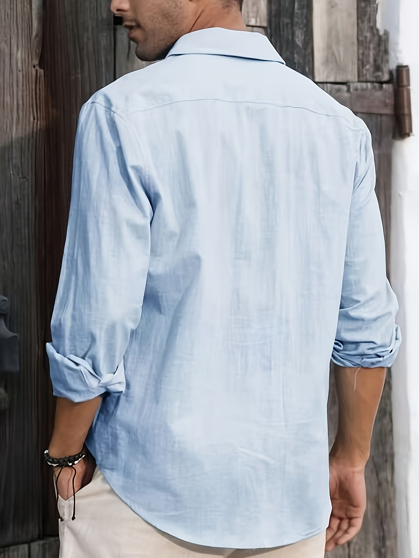 BUTTON LAPEL SHIRT FOR MEN