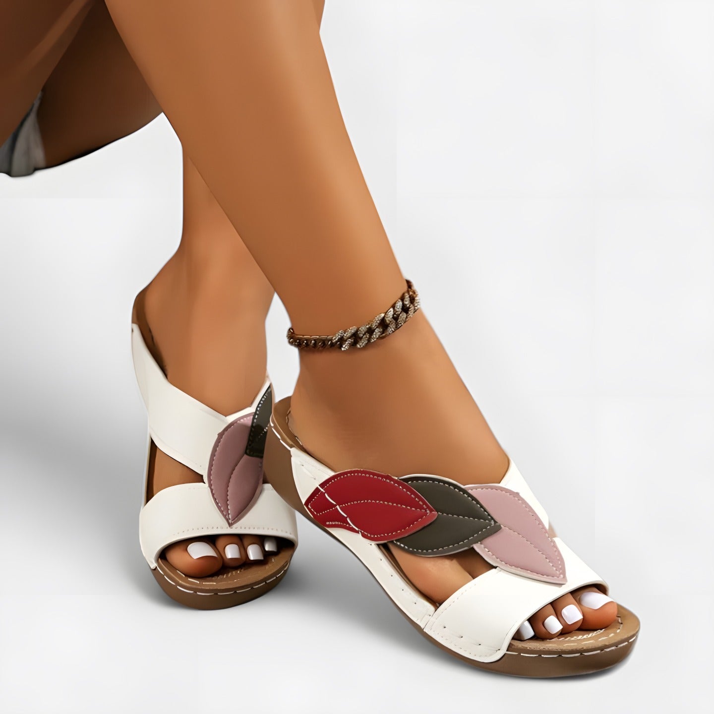 Leilani | Sandales orthopédiques femme confortables Blanc