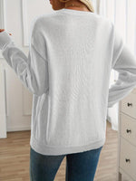 Adèle | Pull à col rond et surpiqûre décorative
