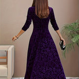 Julie — Robe Maxi Élégante à Motifs