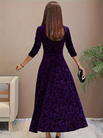 Robe Maxi Élégante à Motifs