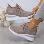 Sixtine | Baskets orthopédiques compensées pailletées