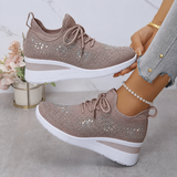 Sixtine | Baskets orthopédiques compensées pailletées